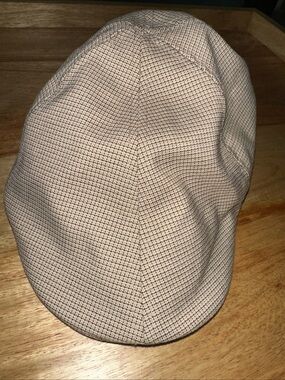 Dockers Tan Micro-Check Flat Cap